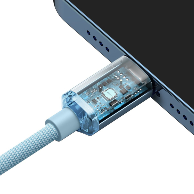 Baseus Crystal Shine Series USB Type C cable - Lightning Fast Charging Power Delivery 20W 1.2m blue (CAJY001303) 3 Baseus Crystal Shine Series USB Type C cable - Lightning Fast Charging Power Delivery 20W 1.2m blue (CAJY001303) 3