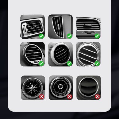 Automobilinis laikiklis Baseus Cube SUYL-FK01 gravity 4.7–6.6" ventiliacijos angai – juodas 14 Automobilinis laikiklis Baseus Cube SUYL-FK01 gravity 4.7–6.6" ventiliacijos angai – juodas 14