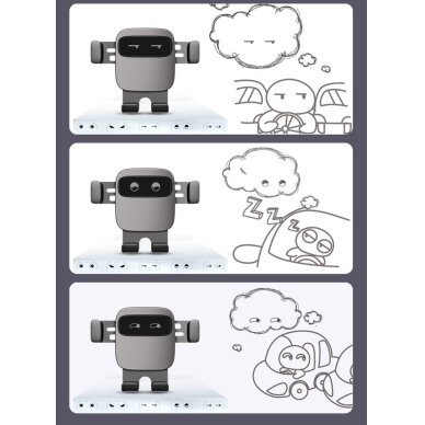 Automobilinis laikiklis Baseus Cube SUYL-FK01 gravity 4.7–6.6" ventiliacijos angai – juodas 8 Automobilinis laikiklis Baseus Cube SUYL-FK01 gravity 4.7–6.6" ventiliacijos angai – juodas 8