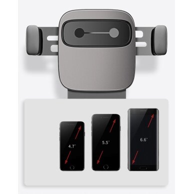 Automobilinis laikiklis Baseus Cube SUYL-FK01 gravity 4.7–6.6" ventiliacijos angai – juodas 9