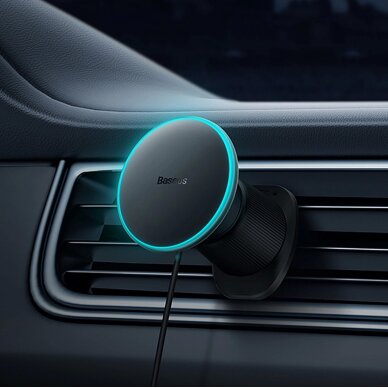 Automobilinis laikiklis Baseus CW01 iPhone telefonui su 15 W indukciniu įkrovikliu ventiliacijos angai – juodas 12 Automobilinis laikiklis Baseus CW01 iPhone telefonui su 15 W indukciniu įkrovikliu ventiliacijos angai – juodas 12