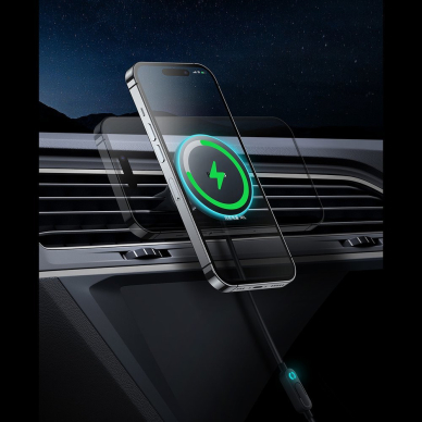 Baseus CW01 MagSafe 15W USB 25W inductive car charger - Juodas 7 Baseus CW01 MagSafe 15W USB 25W inductive car charger - Juodas 7