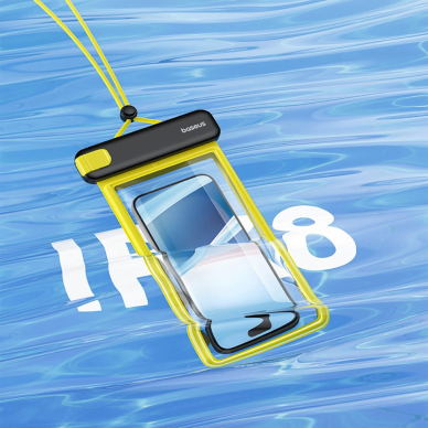 Baseus DeepDive waterproof IPX8 vandeniui atsparus dėklas 4 layers of seal - juodas/geltonas 6