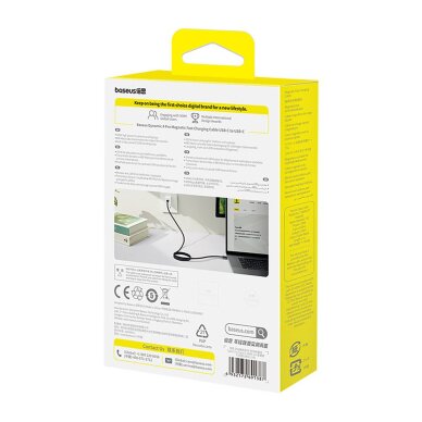 Krovimo kabelis Baseus Dynamic 4 Pro greitas USB-C – USB-C 100 W 1 m – juodas 2 Krovimo kabelis Baseus Dynamic 4 Pro greitas USB-C – USB-C 100 W 1 m – juodas 2