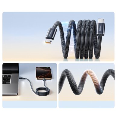 Krovimo kabelis Baseus Dynamic 4 Pro greitas USB-C – USB-C 100 W 1 m – juodas 4 Krovimo kabelis Baseus Dynamic 4 Pro greitas USB-C – USB-C 100 W 1 m – juodas 4