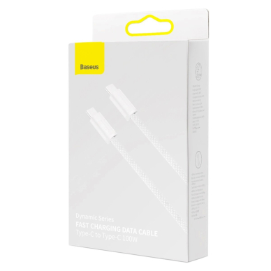Baseus Dynamic Series USB-C / USB-C 100W 1 m kabelis – baltas 6