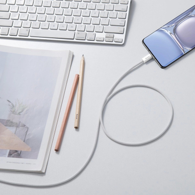 Baseus Dynamic Series USB-C / USB-C 100W 1 m kabelis – baltas 8