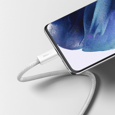 Baseus Dynamic Series USB-C / USB-C 100W 1 m kabelis – baltas 9