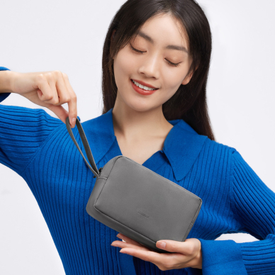 Baseus EasyJourney Series small travel bag phone pouch, ausinės and other small items pilkos spalvos 12 Baseus EasyJourney Series small travel bag phone pouch, ausinės and other small items pilkos spalvos 12