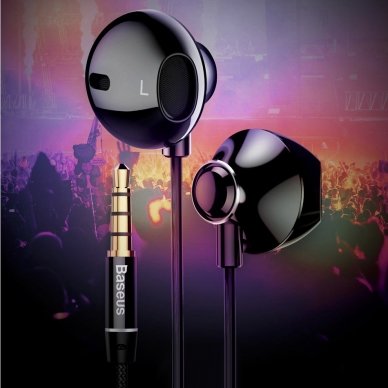 Bevielės ausinės Baseus Encok H06 Lateral Earphones Earbuds Headphones With Remote Control pilkos 6