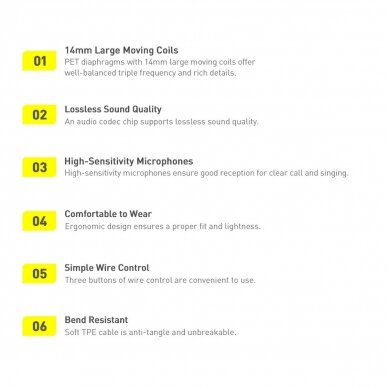Ausinės Baseus Encok H17 3.5mm minijack wired baltos (NGCR020002) 18 Ausinės Baseus Encok H17 3.5mm minijack wired baltos (NGCR020002) 18