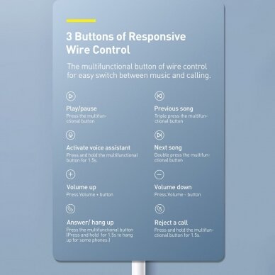 Ausinės Baseus Encok H17 3.5mm minijack wired baltos (NGCR020002) 19 Ausinės Baseus Encok H17 3.5mm minijack wired baltos (NGCR020002) 19