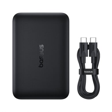 Išorinė baterija Baseus EnerFill FM11 Ultra-Mini 10000 mAh 22.5 W su MagSafe ir Baseus Simple USB-C 20 V/3 A 30 cm kabeliu – juoda 1 Išorinė baterija Baseus EnerFill FM11 Ultra-Mini 10000 mAh 22.5 W su MagSafe ir Baseus Simple USB-C 20 V/3 A 30 cm kabeliu – juoda 1