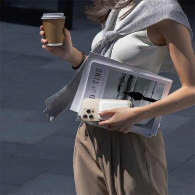 Išorinė baterija Baseus EnerFill FM11 Ultra-Mini 10000 mAh 22.5 W su MagSafe ir Baseus Simple USB-C 20 V/3 A 30 cm kabeliu – balta 8