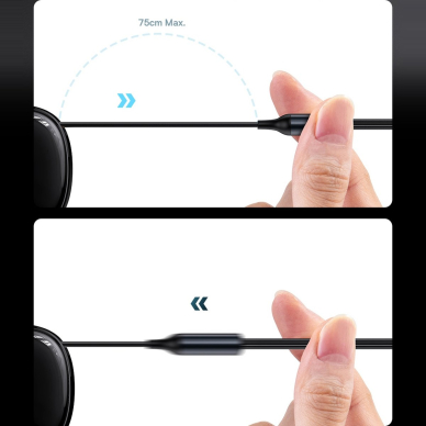 Baseus Enjoyment Retractable 2-in-1 Car Charger C+L 30W Juodas 20 Baseus Enjoyment Retractable 2-in-1 Car Charger C+L 30W Juodas 20