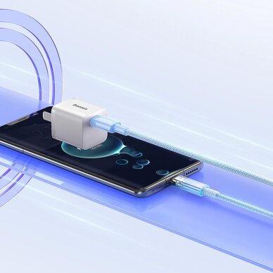 Krovimo kabelis Baseus Explorer 100 W USB-C – USB-C su temperatūros jutikliu 2 m – mėlynas 9 Krovimo kabelis Baseus Explorer 100 W USB-C – USB-C su temperatūros jutikliu 2 m – mėlynas 9