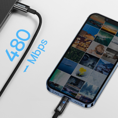 Baseus Explorer Series cable USB Type C - Lightning 20W 1m Mėlynas (CATS000003) 19 Baseus Explorer Series cable USB Type C - Lightning 20W 1m Mėlynas (CATS000003) 19