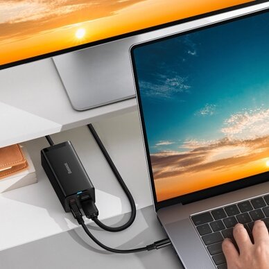 Baseus fast charger GaN5 Pro HUB HDMI 2 x USB-C / USB-A / HDMI 4K 30Hz 1.5m Juodas + USB-C cable - USB-C 100W 40Gb/s (USB4) 1m (CCGP110201) 10 Baseus fast charger GaN5 Pro HUB HDMI 2 x USB-C / USB-A / HDMI 4K 30Hz 1.5m Juodas + USB-C cable - USB-C 100W 40Gb/s (USB4) 1m (CCGP110201) 10