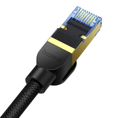 Baseus greitas interneto kabelis RJ45 cat.7 10Gbps 8 m, pintas – juodas 3
