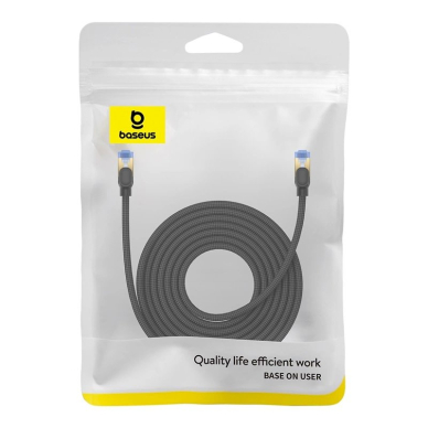Baseus greitas interneto kabelis RJ45 cat.7 10Gbps 8 m, pintas – juodas 4
