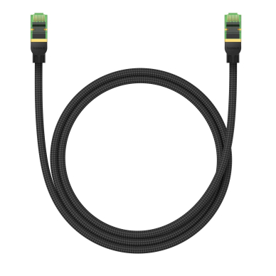 Baseus greitas tinklo kabelis RJ-45 cat.8 40Gbps 1 m, pintas – juodas 1