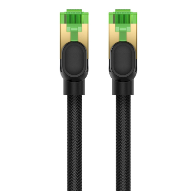 Baseus greitas tinklo kabelis RJ-45 cat.8 40Gbps 1 m, pintas – juodas 3