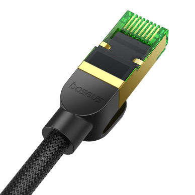 Baseus greitas tinklo kabelis RJ-45 cat.8 40Gbps 1 m, pintas – juodas 4