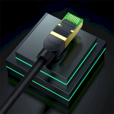 Baseus fast RJ45 cat. network Kabelis. 8 40Gbps 20m braided Juodas 8 Baseus fast RJ45 cat. network Kabelis. 8 40Gbps 20m braided Juodas 8