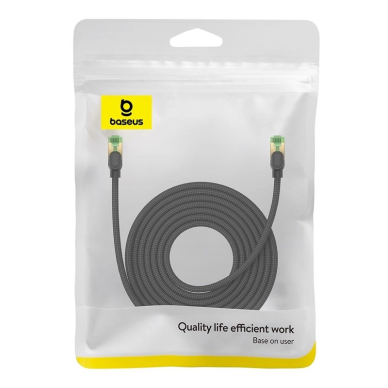 Baseus fast RJ45 cat. network Kabelis. 8 40Gbps 8m braided juodas 4