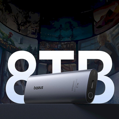 Baseus FlyJoy M.2 NVMe 10 Gb/s SSD dėklas – pilkas 12