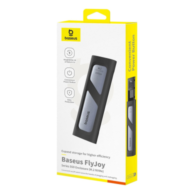 Baseus FlyJoy M.2 NVMe 10 Gb/s SSD dėklas – pilkas 6