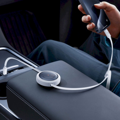 Baseus Free2Draw CB000084 ištraukiamas USB-C – Lightning / USB-C / micro USB kabelis 100W 1.1 m – baltas 9