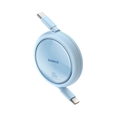 Baseus Free2Draw Mini USB-C - USB-C 100W 1m retractable Kabelis - blue 1 Baseus Free2Draw Mini USB-C - USB-C 100W 1m retractable Kabelis - blue 1