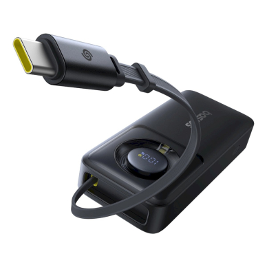 Baseus Free2Pull 10000mAh 30W Power Bank su USB-C jungtimi, ištraukiamas USB-C kabelis – juodas 2 Baseus Free2Pull 10000mAh 30W Power Bank su USB-C jungtimi, ištraukiamas USB-C kabelis – juodas 2