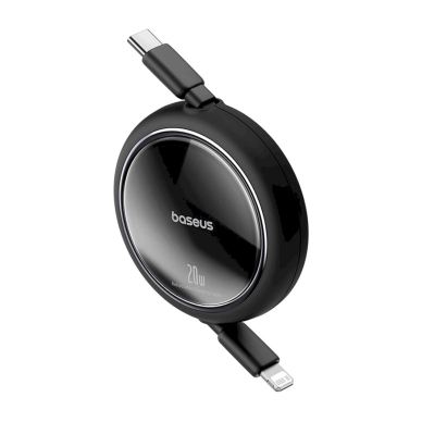 Baseus Free2Pull ištraukiamas USB-C / Lightning kabelis 20W 1 m – juodas 1
