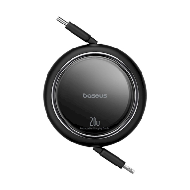 Baseus Free2Pull ištraukiamas USB-C / Lightning kabelis 20W 1 m – juodas
