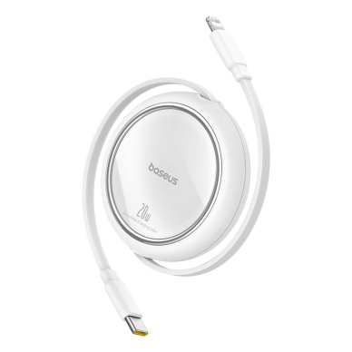 Baseus Free2Pull ištraukiamas USB-C / Lightning kabelis 20W 1 m – baltas 1