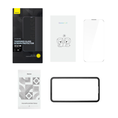 Ekrano apsauga Baseus Full Screen + Speaker Cover 0.3mm + Mounting Frame iPhone 14 Pro Max 10 Ekrano apsauga Baseus Full Screen + Speaker Cover 0.3mm + Mounting Frame iPhone 14 Pro Max 10