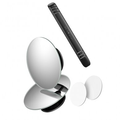 Baseus Full-View Blind-Spot Mirror 2X Round Extra Rear Mirror Black (Acmdj-01)  5