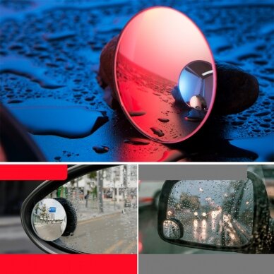 Baseus Full-View Blind-Spot Mirror 2X Round Extra Rear Mirror Black (Acmdj-01)  9