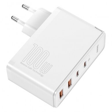 Baseus GaN2 Pro Greitas Buitinis Įkroviklis 100W USB / USB Typ C Greitas Įkrovimas 4+ Baltas (CCGAN2P-L02) 7 Baseus GaN2 Pro Greitas Buitinis Įkroviklis 100W USB / USB Typ C Greitas Įkrovimas 4+ Baltas (CCGAN2P-L02) 7