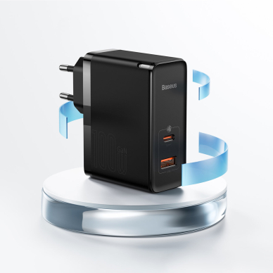 Baseus GaN5 Pro Fast Universal GaN USB Charger Type C / USB 100W PD3.0, QC4.0 +, AFC white (CCGP090201) 17 Baseus GaN5 Pro Fast Universal GaN USB Charger Type C / USB 100W PD3.0, QC4.0 +, AFC white (CCGP090201) 17