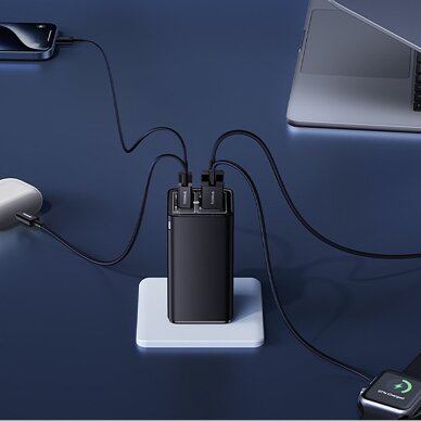 Sieninis įkroviklis Baseus GaN6 Pro 100 W 2 × USB-C + 2 × USB-A su juodu USB-C 100 W 1 m kabeliu – juodas 13 Sieninis įkroviklis Baseus GaN6 Pro 100 W 2 × USB-C + 2 × USB-A su juodu USB-C 100 W 1 m kabeliu – juodas 13