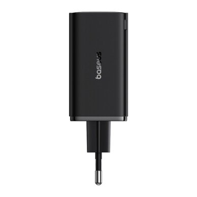 Sieninis įkroviklis Baseus GaN6 Pro 65 W 2 × USB-C + 2 × USB-A su juodu USB-C 100 W 1 m kabeliu – juodas 3