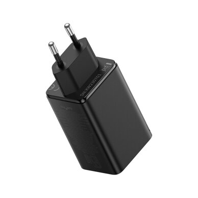 Sieninis įkroviklis Baseus GaN6 Pro 65 W 2 × USB-C + 2 × USB-A su juodu USB-C 100 W 1 m kabeliu – juodas 5
