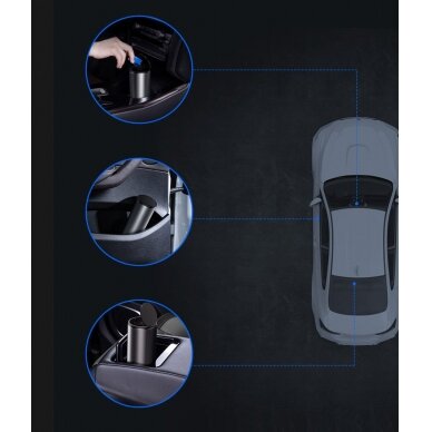 Šiukšlinė Baseus Gentleman Style Vehicle-Mounted Trash Can juoda 16 Šiukšlinė Baseus Gentleman Style Vehicle-Mounted Trash Can juoda 16