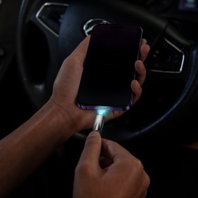 Baseus Glimmer Series cable with fast charging USB-C - Lightning 480Mb/s 2.4A 2m black 8 Baseus Glimmer Series cable with fast charging USB-C - Lightning 480Mb/s 2.4A 2m black 8