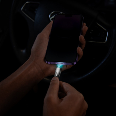 Baseus Glimmer Series cable with fast charging USB-C - Lightning 480Mb/s PD 20W 2m Juodas 8 Baseus Glimmer Series cable with fast charging USB-C - Lightning 480Mb/s PD 20W 2m Juodas 8