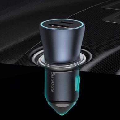 Baseus Golden Contactor Pro Dviejų Jungčių Greitas Automobilinis Įkroviklis U+C 40W Tamsiai Pilkas 17 Baseus Golden Contactor Pro Dviejų Jungčių Greitas Automobilinis Įkroviklis U+C 40W Tamsiai Pilkas 17