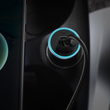 Baseus Golden Contactor Pro Dviejų Jungčių Greitas Automobilinis Įkroviklis U+C 40W Tamsiai Pilkas 8 Baseus Golden Contactor Pro Dviejų Jungčių Greitas Automobilinis Įkroviklis U+C 40W Tamsiai Pilkas 8